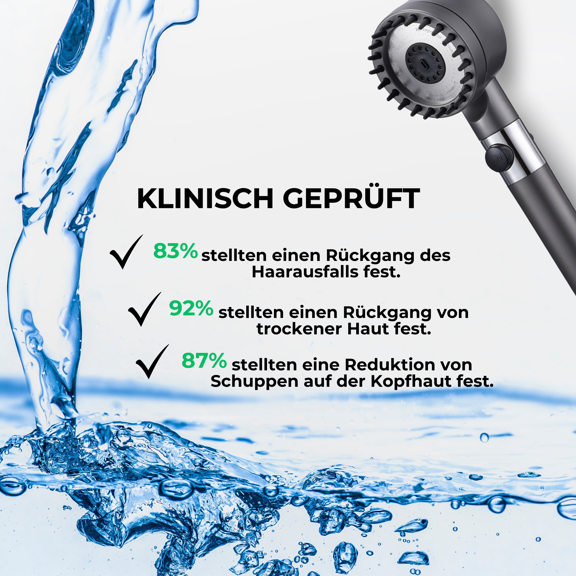 AquaGlow Duschkopf – Mit Filtertechnologie für schöne Haut & gepflegtes Haar